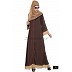 Front open Dress Abaya- Brown